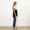 Vince Cream Grey Black Cashmere Blend Sweater