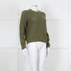Iris Khaki Cotton Cable Knit Sweater