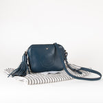 Anya Hindmarch Blue Leather Smiley Face Crossbody Bag