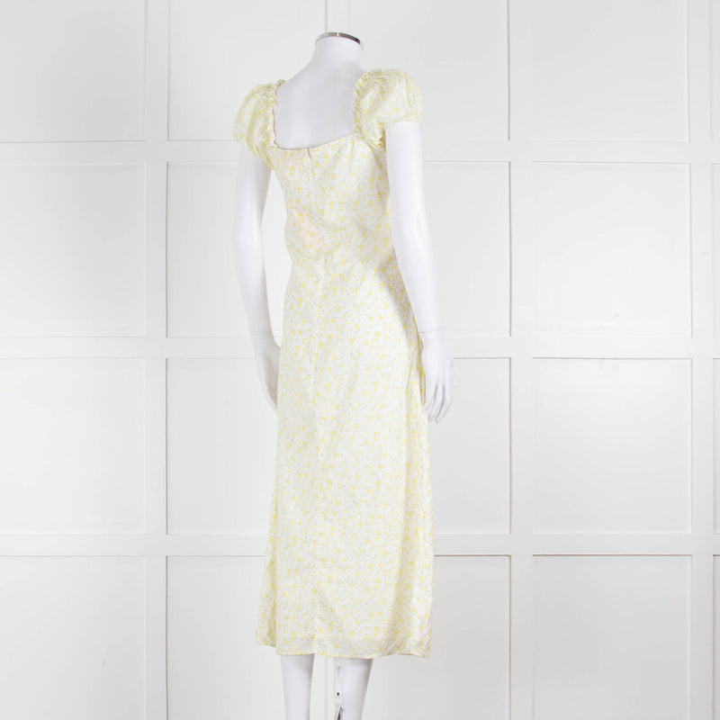 Amy Jane London Yellow Daphne Ditsy Floral Dress