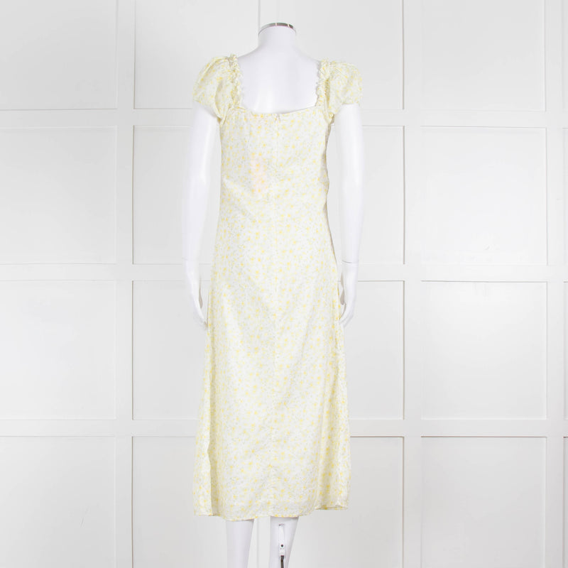 Amy Jane London Yellow Daphne Ditsy Floral Dress