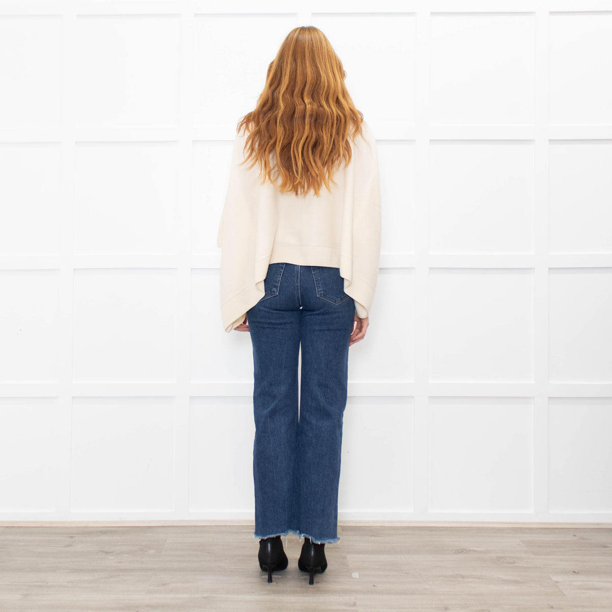 Hotel Particulier Cream Cashmere Poncho Style Jumper