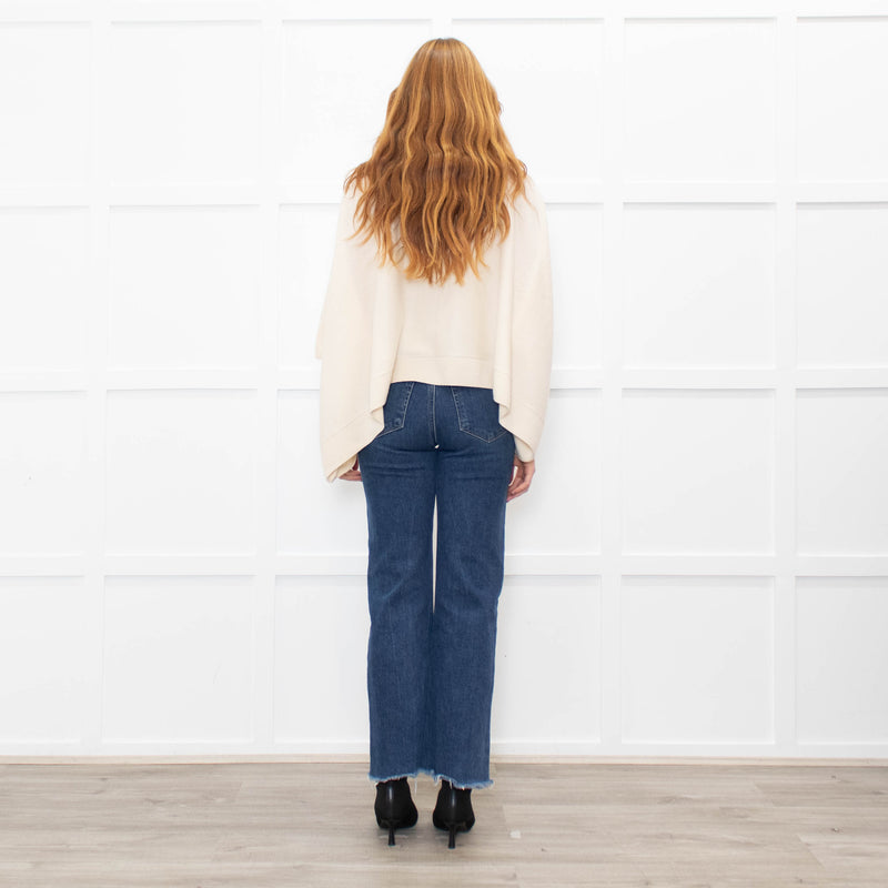 Hotel Particulier Cream Cashmere Poncho Style Jumper