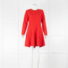 Polo Ralph Lauren Red Cashmere Wool Mix Knitted Dress