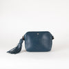 Anya Hindmarch Blue Leather Smiley Face Crossbody Bag