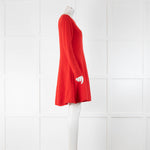 Polo Ralph Lauren Red Cashmere Wool Mix Knitted Dress