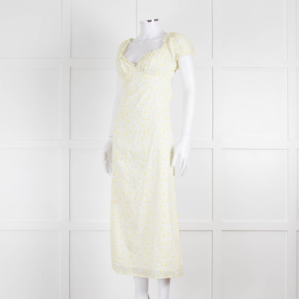 Amy Jane London Yellow Daphne Ditsy Floral Dress