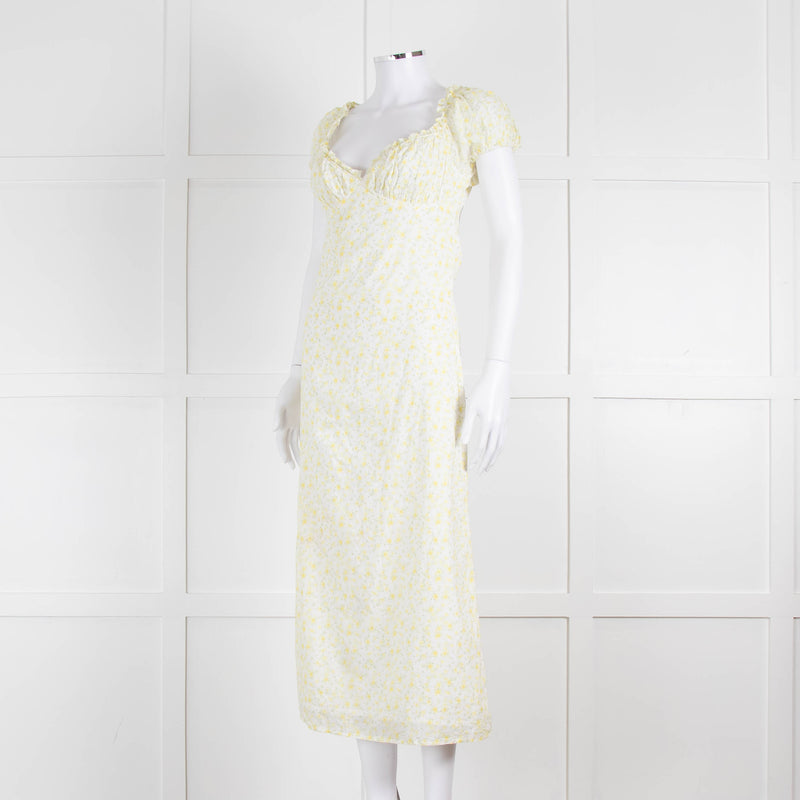 Amy Jane London Yellow Daphne Ditsy Floral Dress