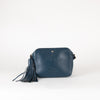 Anya Hindmarch Blue Leather Smiley Face Crossbody Bag