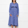 Sacai Blue White Stripes Button Up Shirt Cotton Dress