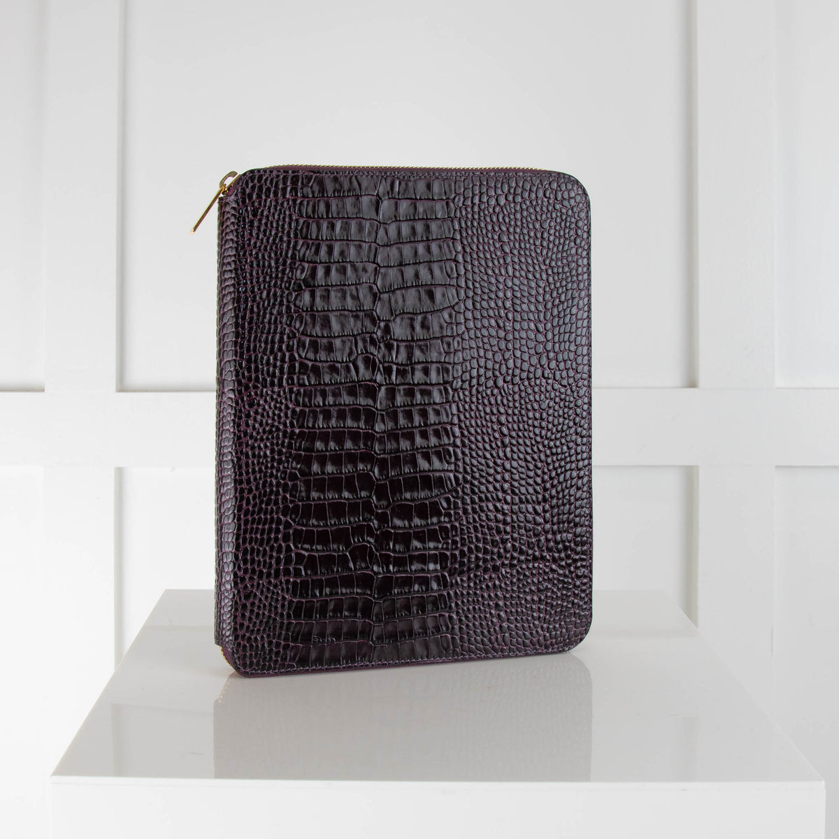 Smythson Damson Leather Writing Folder