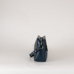 Anya Hindmarch Blue Leather Smiley Face Crossbody Bag