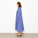 Sacai Blue White Stripes Button Up Shirt Cotton Dress