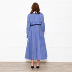 Sacai Blue White Stripes Button Up Shirt Cotton Dress