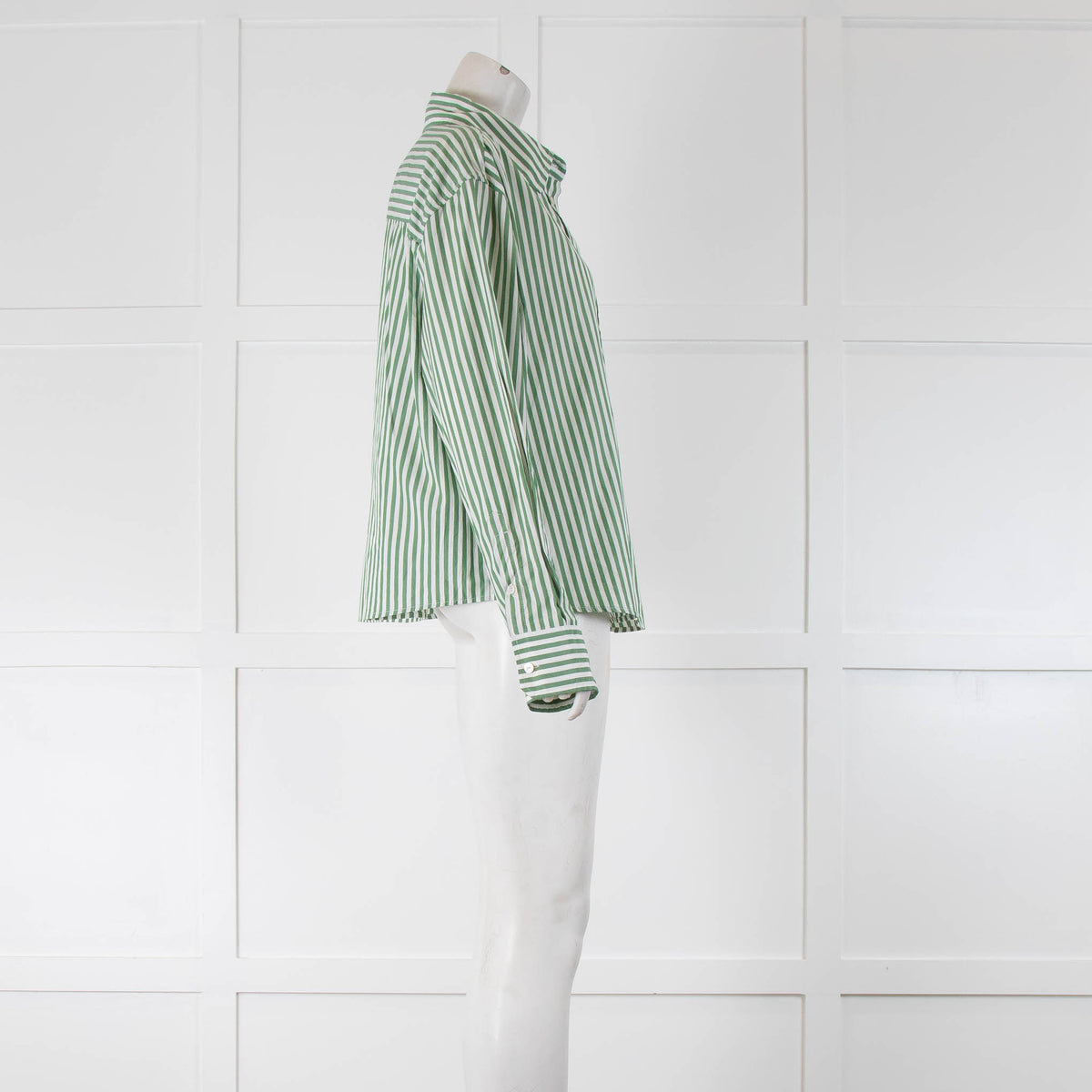Weekend Max Mara Green & White Striped Shirt