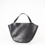 Mansur Gavriel Black Open Tote With Long Shoulder Straps