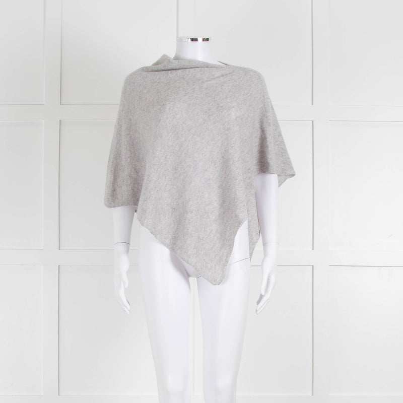 Pure Light Grey Cashmere Cape