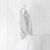 All Saints Grey Cotton Split Shoulder Detail Sweatshirt