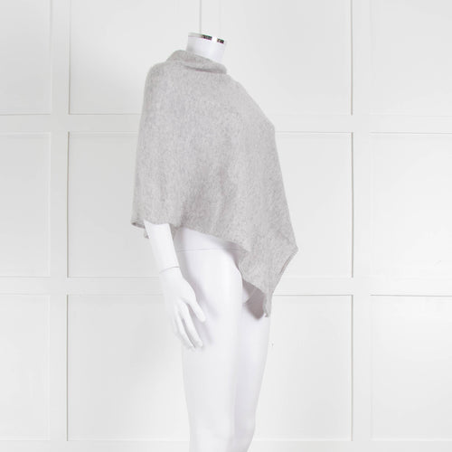 Pure Light Grey Cashmere Cape