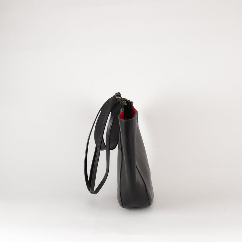 Mansur Gavriel Black Open Tote With Long Shoulder Straps