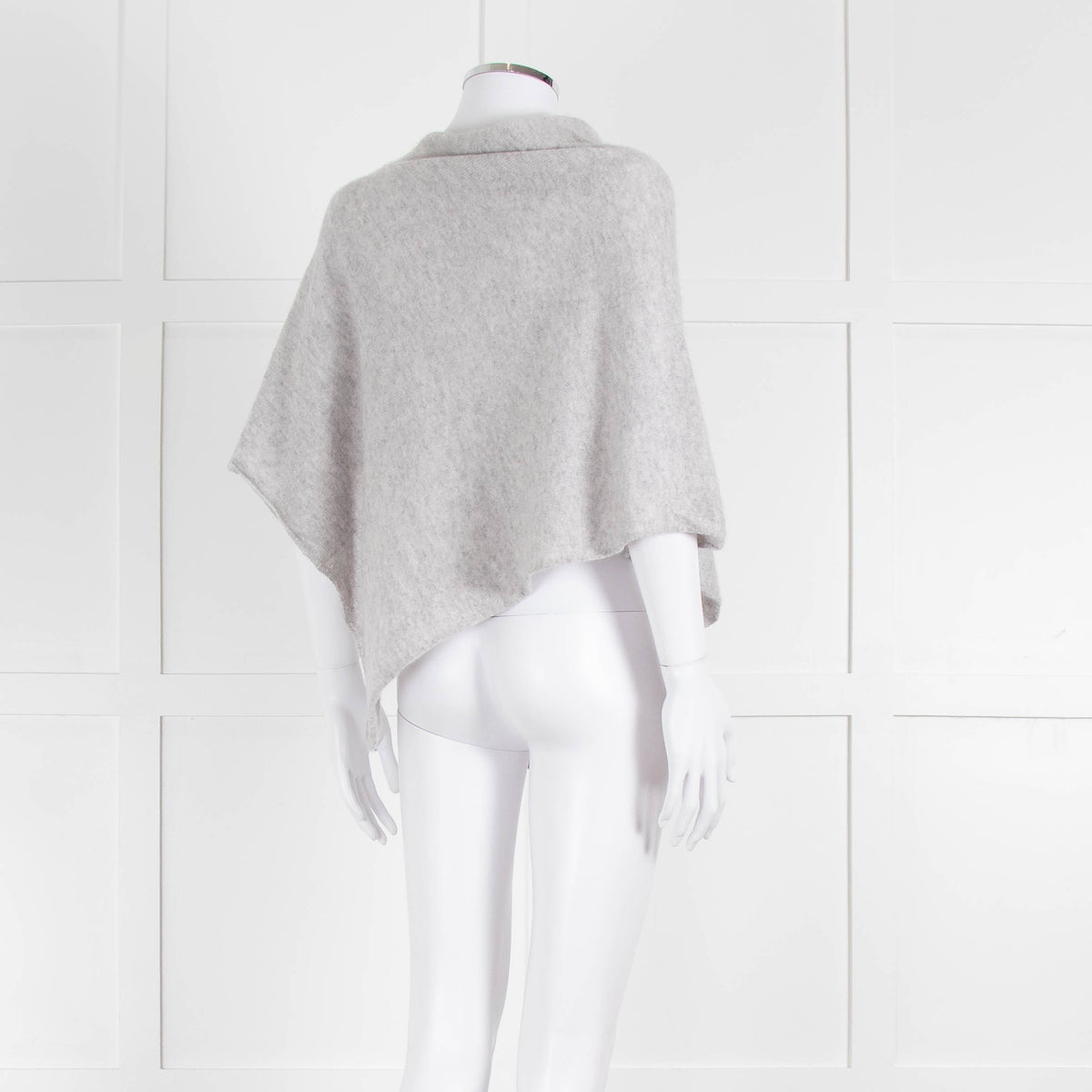 Pure Light Grey Cashmere Cape