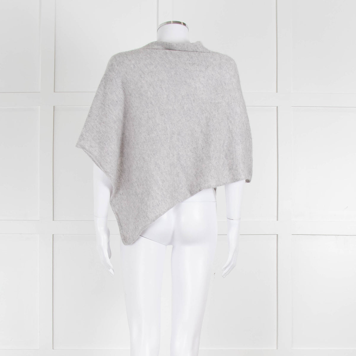 Pure Light Grey Cashmere Cape