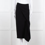 Roland Mouret Black Gold Zip Midi Skirt