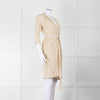 Diane Von Furstenberg Gold Lurex Long Belted Cardigan