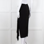 Roland Mouret Black Gold Zip Midi Skirt