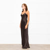 Nili Lotan Brown Satin Sleeveless Slip Dress