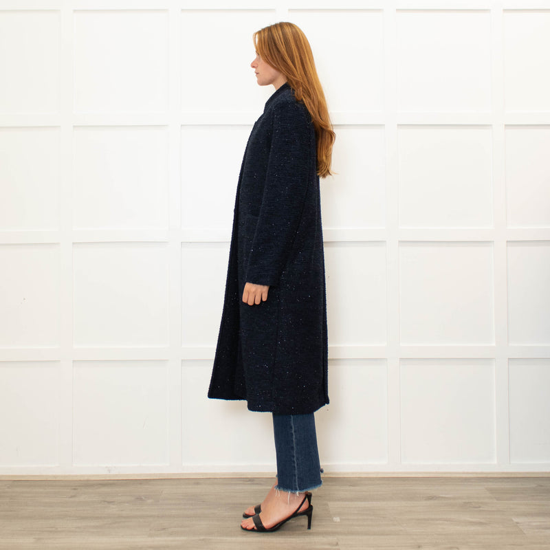 Lazzerini Tiziana Navy Sparkly Coat