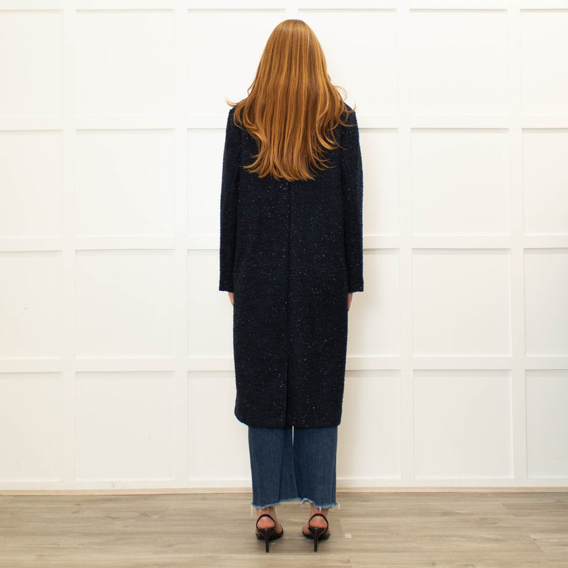 Lazzerini Tiziana Navy Sparkly Coat