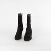 Manolo Blahnik Black Suede Heeled Ankle Boots