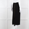 Roland Mouret Black Gold Zip Midi Skirt