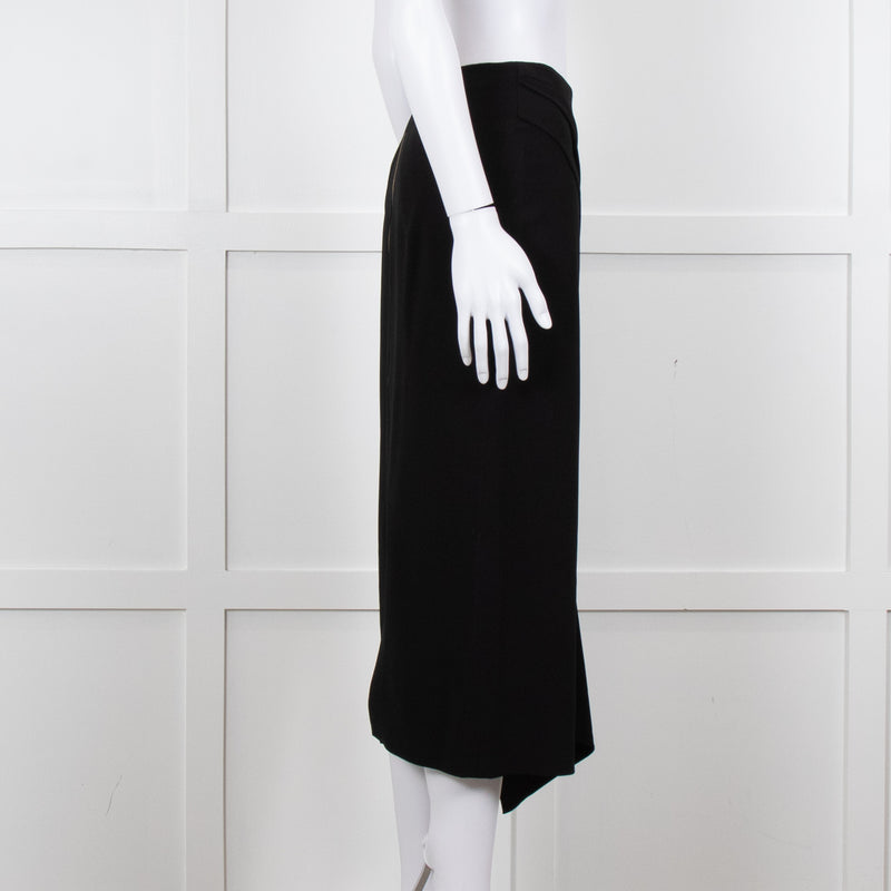 Roland Mouret Black Gold Zip Midi Skirt