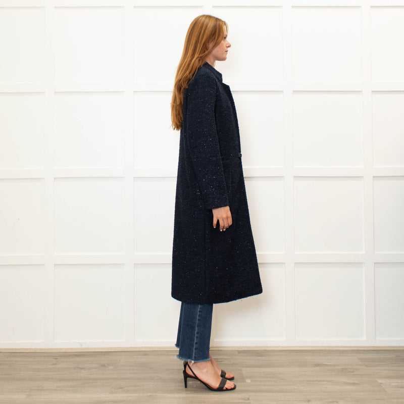 Lazzerini Tiziana Navy Sparkly Coat
