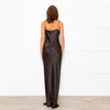 Nili Lotan Brown Satin Sleeveless Slip Dress