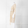 Diane Von Furstenberg Gold Lurex Long Belted Cardigan