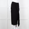 Roland Mouret Black Gold Zip Midi Skirt