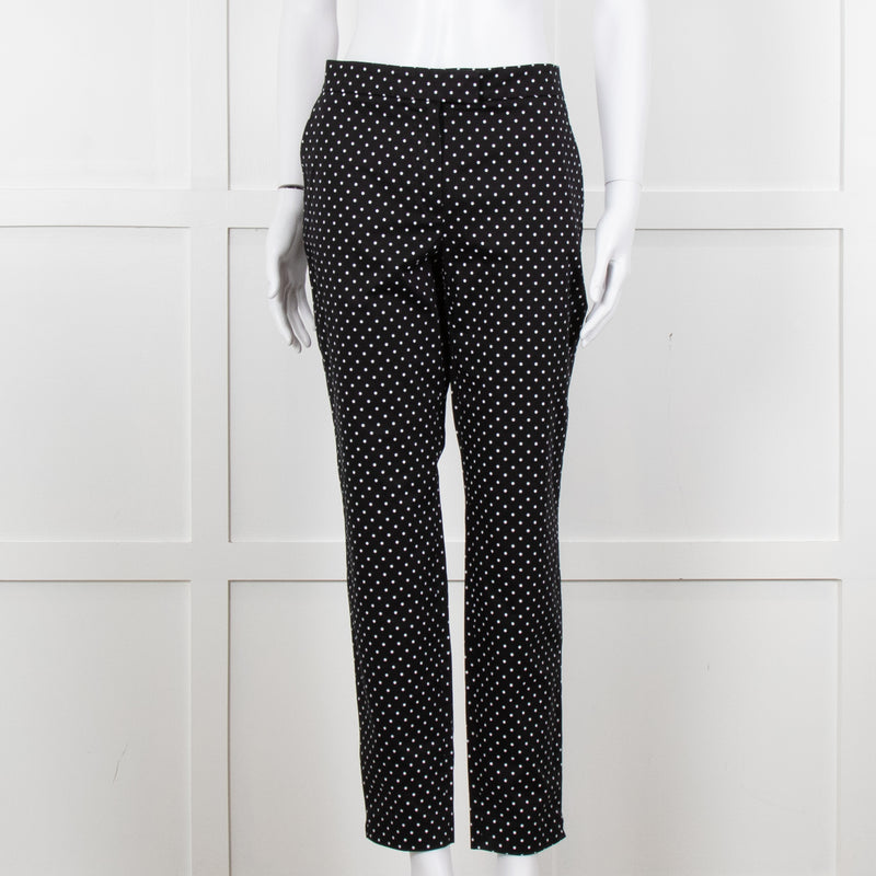 Luisa Spagnoli Black White Polka Dot Trousers