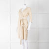 Diane Von Furstenberg Gold Lurex Long Belted Cardigan