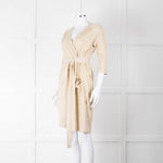 Diane Von Furstenberg Gold Lurex Long Belted Cardigan