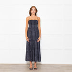 Hansine Grey Snake Skin Print Sleeveless Dress