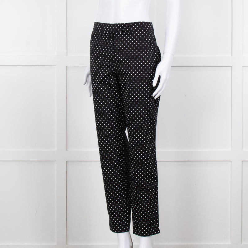 Luisa Spagnoli Black White Polka Dot Trousers