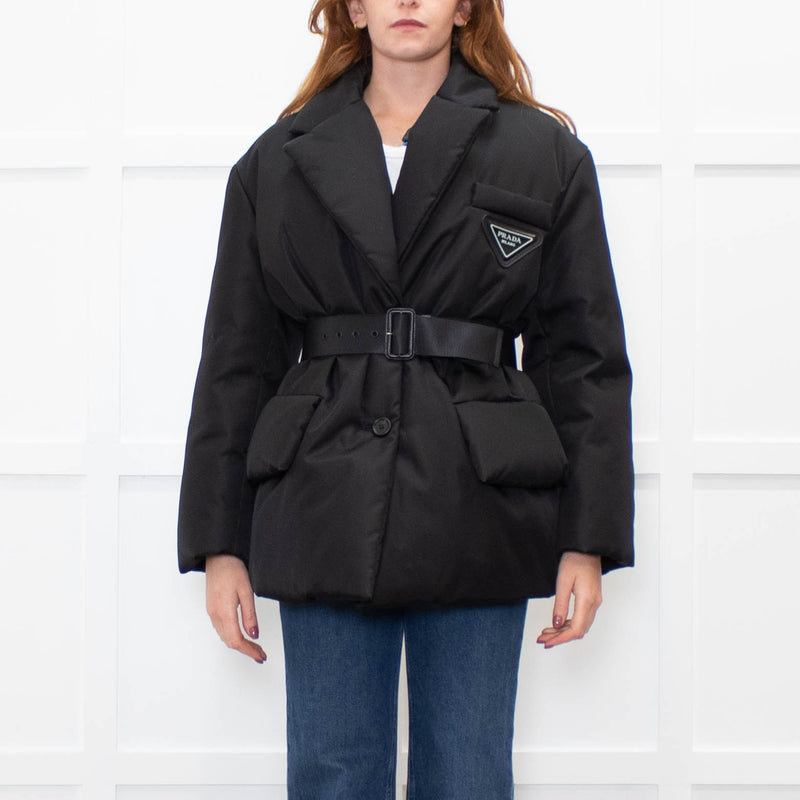 Prada Black Re-Nylon Down Puffer Jacket