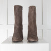 Barney's  Grey Wedge Suede Ankle Boots