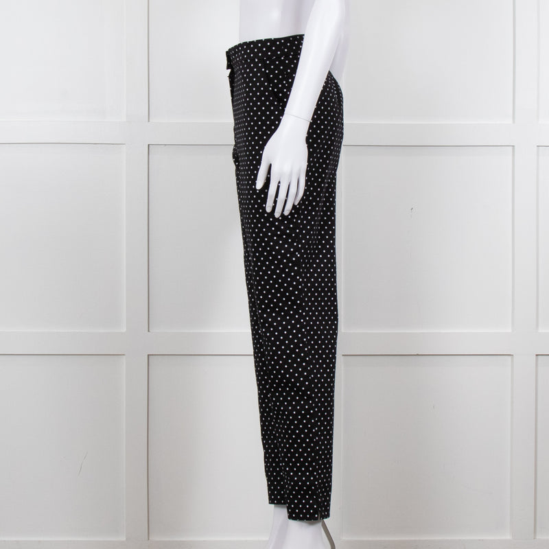 Luisa Spagnoli Black White Polka Dot Trousers