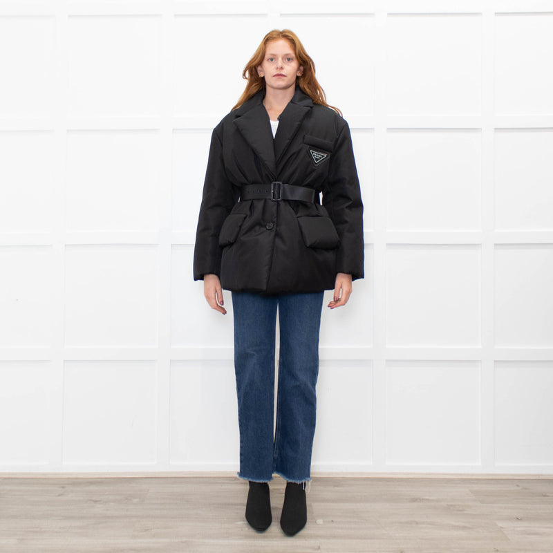 Prada Black Re-Nylon Down Puffer Jacket