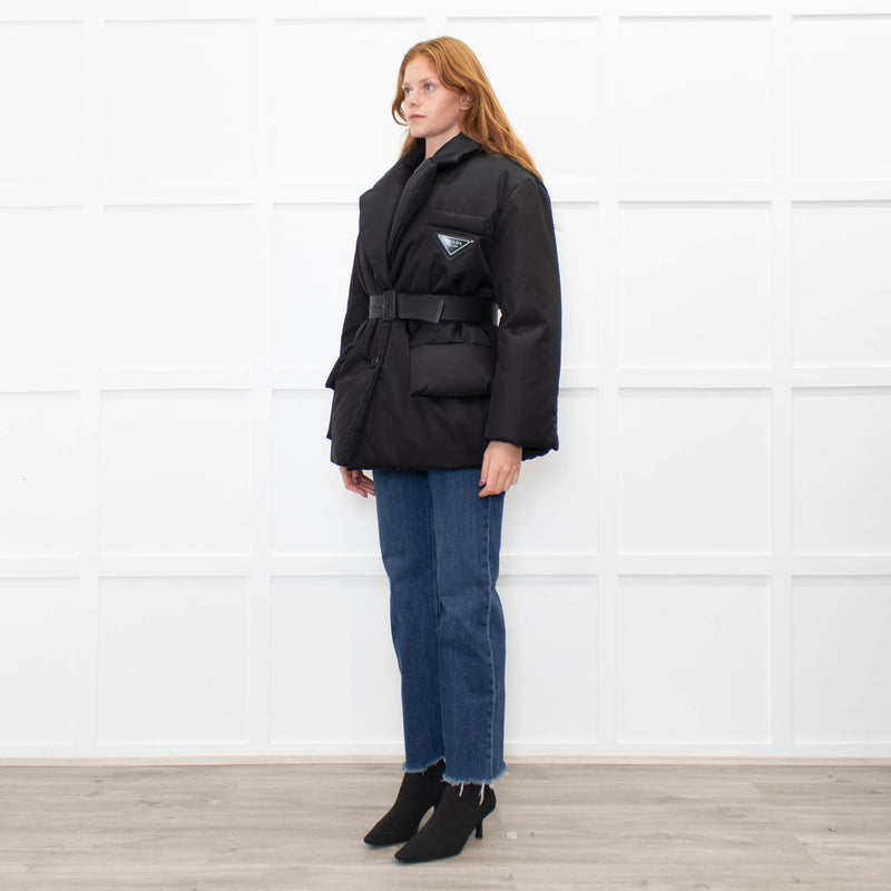 Prada Black Re-Nylon Down Puffer Jacket