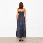 Hansine Grey Snake Skin Print Sleeveless Dress